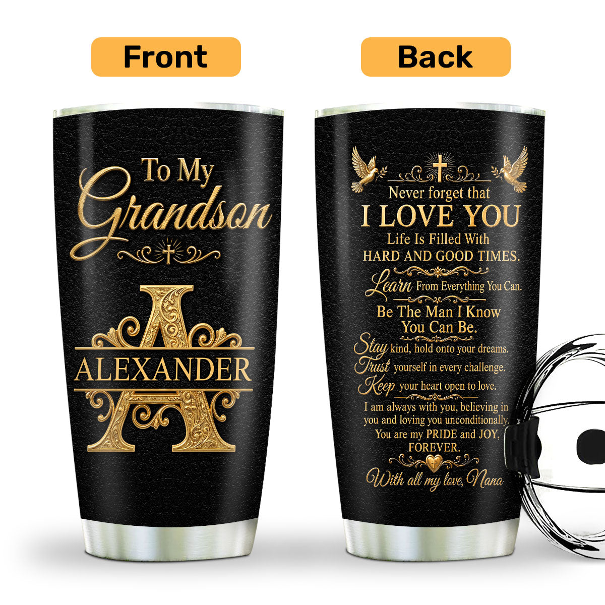 Be The Man I Know You Can Be, Christian Gift For Son | Personalized Stainless Steel Tumbler