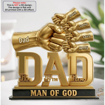 Dad The Man The Myth The Legend | Personalized Custom Shaped Acrylic Plaque