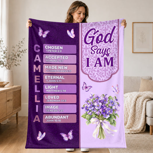Daughter Of God, Gift For Daughter | Personalized Fleece Blanket