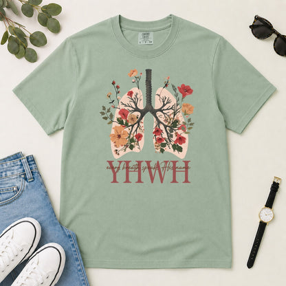 Every Breath Speaks His Name, Gift For Christian Respiratory Therapist - 2D Unisex Garment-dyed T-shirt