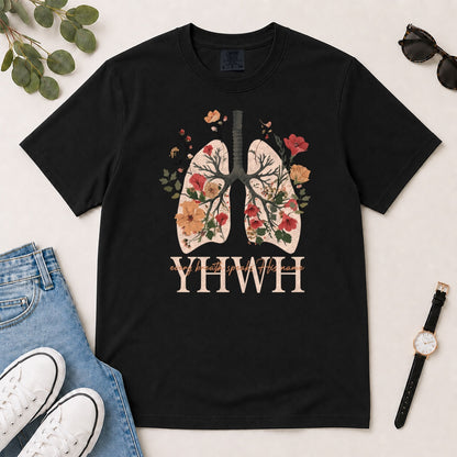 Every Breath Speaks His Name, Gift For Christian Respiratory Therapist - 2D Unisex Garment-dyed T-shirt