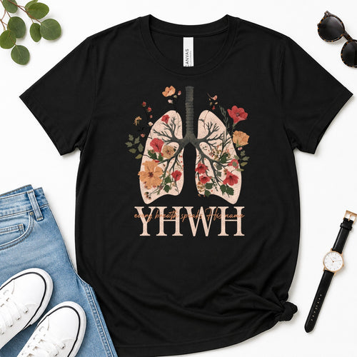 Every Breath Speaks His Name, Gift For Christian Respiratory Therapist - 2D Unisex Premium T-shirt