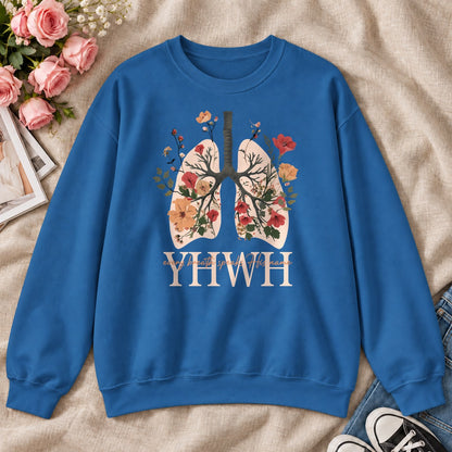 Every Breath Speaks His Name, Gift For Christian Respiratory Therapist - 2D Unisex Sweatshirt