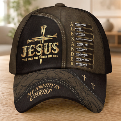 Jesus The Way The Truth The Life, Gift For Men | Personalized Classic Cap