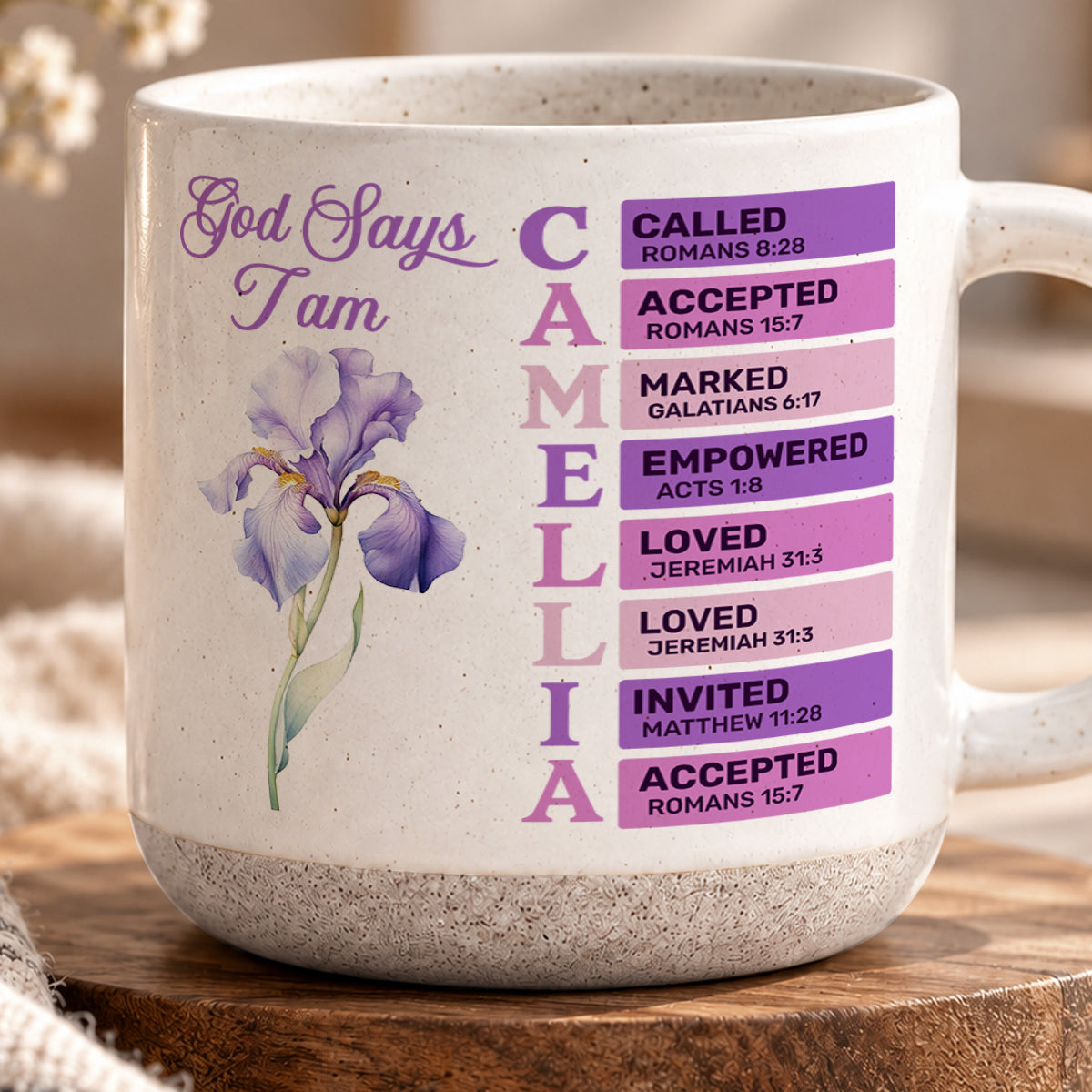 God Says I Am, Gift For Women | Personalized Pottery Mug