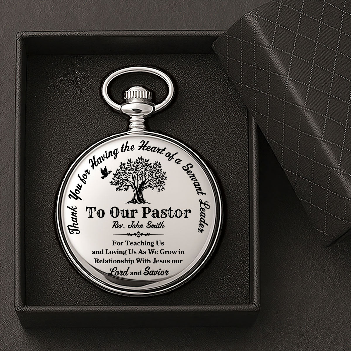 With Jesus Pastor | Personalized Pocket Watch