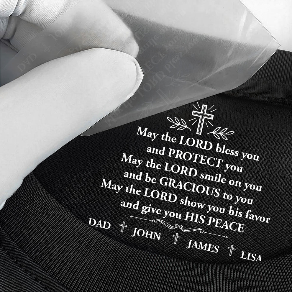 May The Lord Bless You , Gift For Christians | Personalized Shirt With Design Inner Neck
