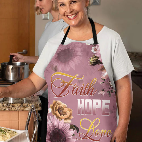 Faith Hope Love - Apron With Neck Strap