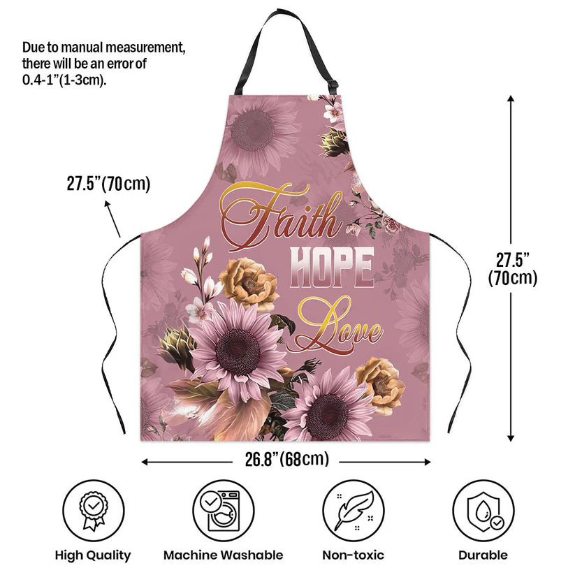 Faith Hope Love - Apron With Neck Strap