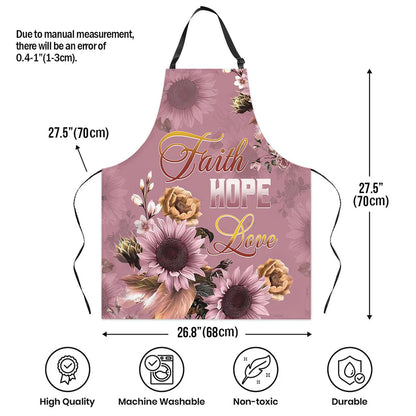 Faith Hope Love - Apron With Neck Strap