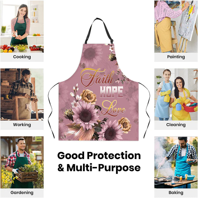 Faith Hope Love - Apron With Neck Strap