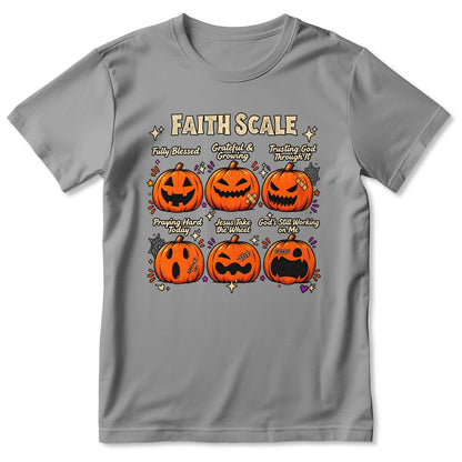 Funny Faith Scale Pumpkin, Gift For Halloween | 2D Unisex T-shirt
