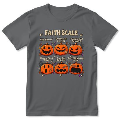 Funny Faith Scale Pumpkin, Gift For Halloween | 2D Unisex T-shirt