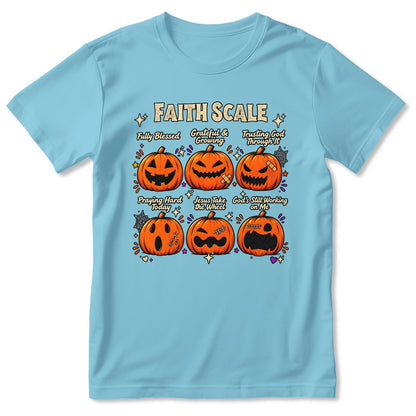 Funny Faith Scale Pumpkin, Gift For Halloween | 2D Unisex T-shirt