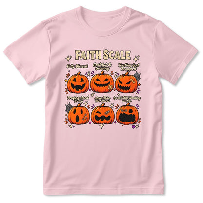 Funny Faith Scale Pumpkin, Gift For Halloween | 2D Unisex T-shirt