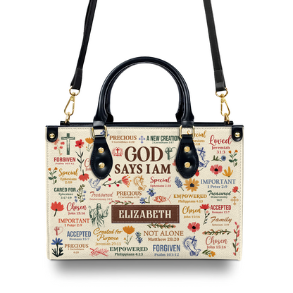 What God Says About You | Personalized Leather Handbag