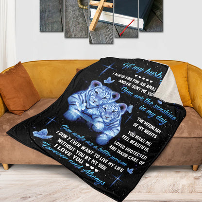 Christian Fleece Blanket for Husband, Romantic Love Gift from Wife