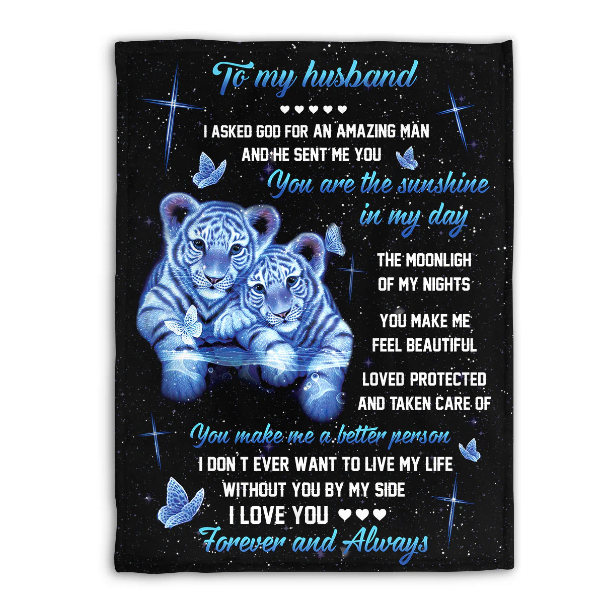 Christian Fleece Blanket for Husband, Romantic Love Gift from Wife