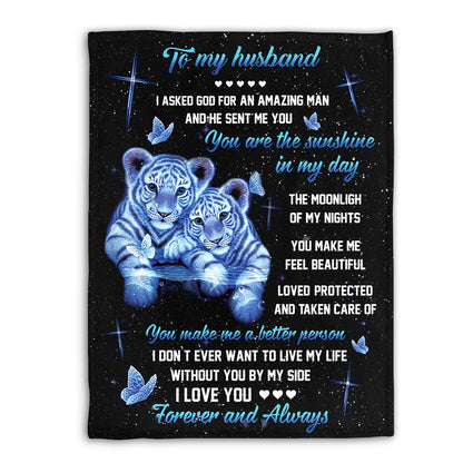 Christian Fleece Blanket for Husband, Romantic Love Gift from Wife