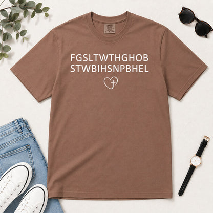 For God So Loved The World John 3 16 Gift For Minimalist Christians - 2D Unisex Garment-dyed T-shirt