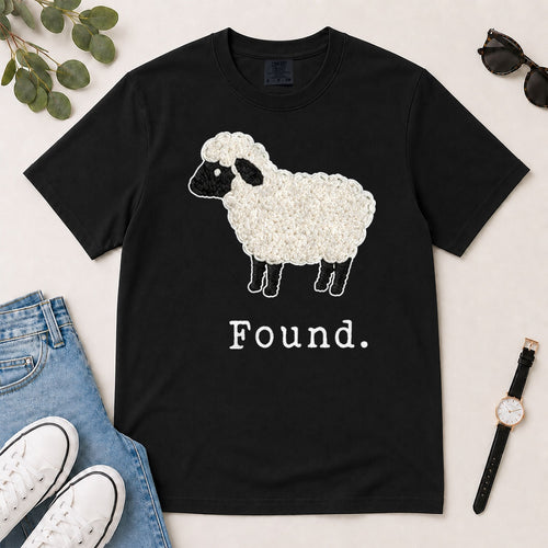 Found, Psalm 2:3 Lamb, Gift For Newly Baptized Christians - 2D Unisex Garment-dyed T-shirt