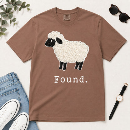 Found, Psalm 2:3 Lamb, Gift For Newly Baptized Christians - 2D Unisex Garment-dyed T-shirt