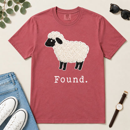 Found, Psalm 2:3 Lamb, Gift For Newly Baptized Christians - 2D Unisex Garment-dyed T-shirt