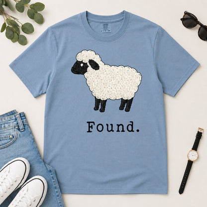 Found, Psalm 2:3 Lamb, Gift For Newly Baptized Christians - 2D Unisex Garment-dyed T-shirt