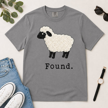 Found, Psalm 2:3 Lamb, Gift For Newly Baptized Christians - 2D Unisex Garment-dyed T-shirt