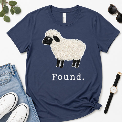 Found, Psalm 2:3 Lamb, Gift For Newly Baptized Christians - 2D Unisex Premium T-shirt
