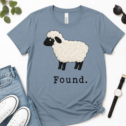 Found, Psalm 2:3 Lamb, Gift For Newly Baptized Christians - 2D Unisex Premium T-shirt