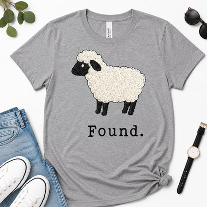 Found, Psalm 2:3 Lamb, Gift For Newly Baptized Christians - 2D Unisex Premium T-shirt