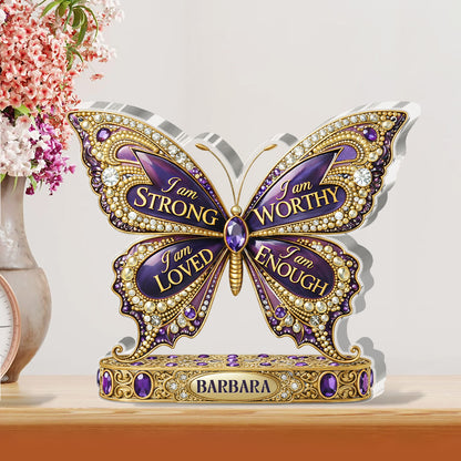I Am Strong | Personalized Custom Shaped Acrylic Plaque