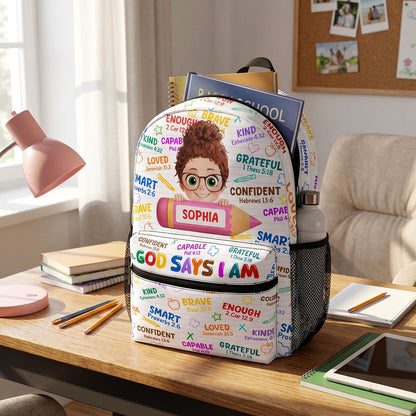 God Says I Am | Personalized Backpack