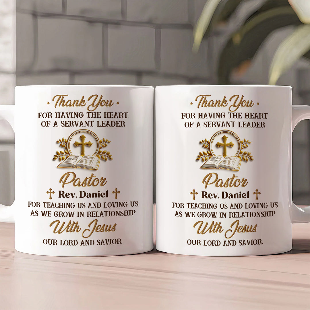 Pastor Thank You, Gift For Pastor | Personalized Ceramic Coffee Mug