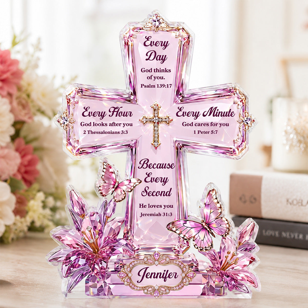 Every Second Of His Love, Memorial Gift For Loved One | Personalized Custom Shaped Acrylic Plaque