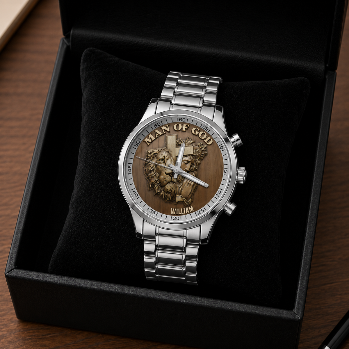 Man Of God, Gift of Wisdom | Personalized Men's Wrist Watch