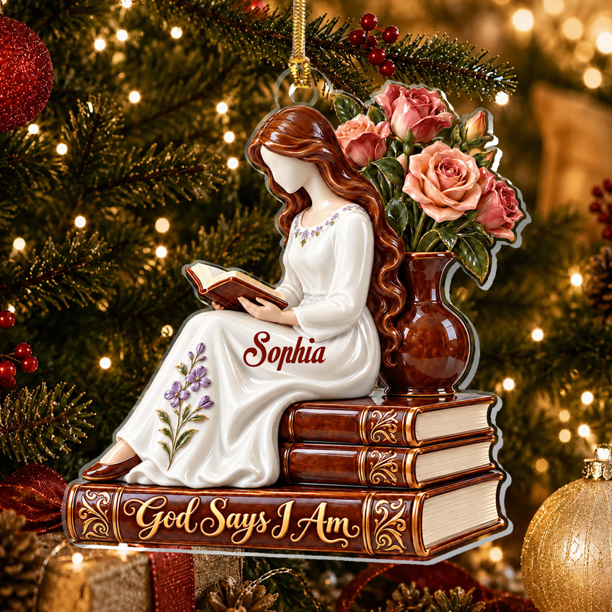 God Says I Am, Gift For Women | Personalized 1-Layer Acrylic Ornament