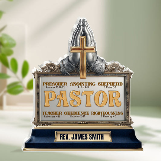 A Servant To All, Gift For Pastor | Personalized Custom Shaped Squared Acrylic Plaque