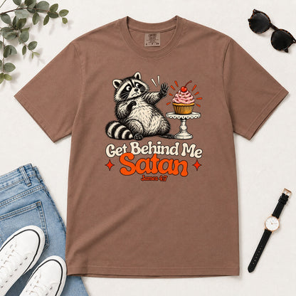Get Behind Me Satan, Gift For Christian Dessert Lovers - 2D Unisex Garment-dyed T-shirt