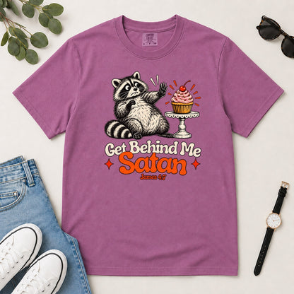Get Behind Me Satan, Gift For Christian Dessert Lovers - 2D Unisex Garment-dyed T-shirt