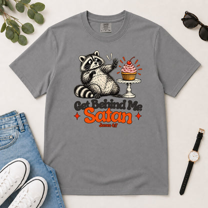 Get Behind Me Satan, Gift For Christian Dessert Lovers - 2D Unisex Garment-dyed T-shirt