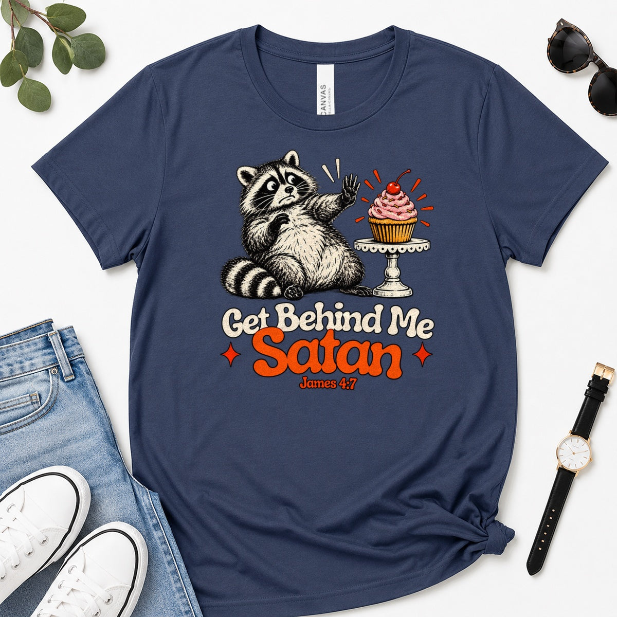 Get Behind Me Satan, Gift For Christian Dessert Lovers - 2D Unisex Premium T-shirt