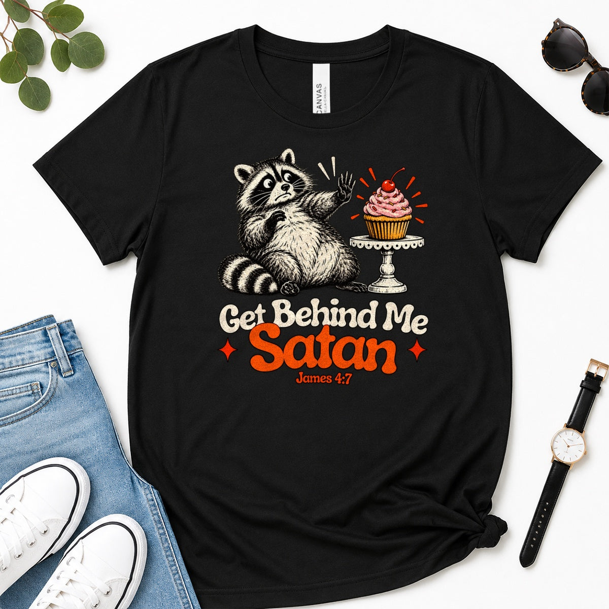 Get Behind Me Satan, Gift For Christian Dessert Lovers - 2D Unisex Premium T-shirt