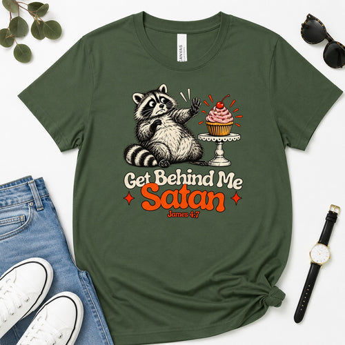 Get Behind Me Satan, Gift For Christian Dessert Lovers - 2D Unisex Premium T-shirt