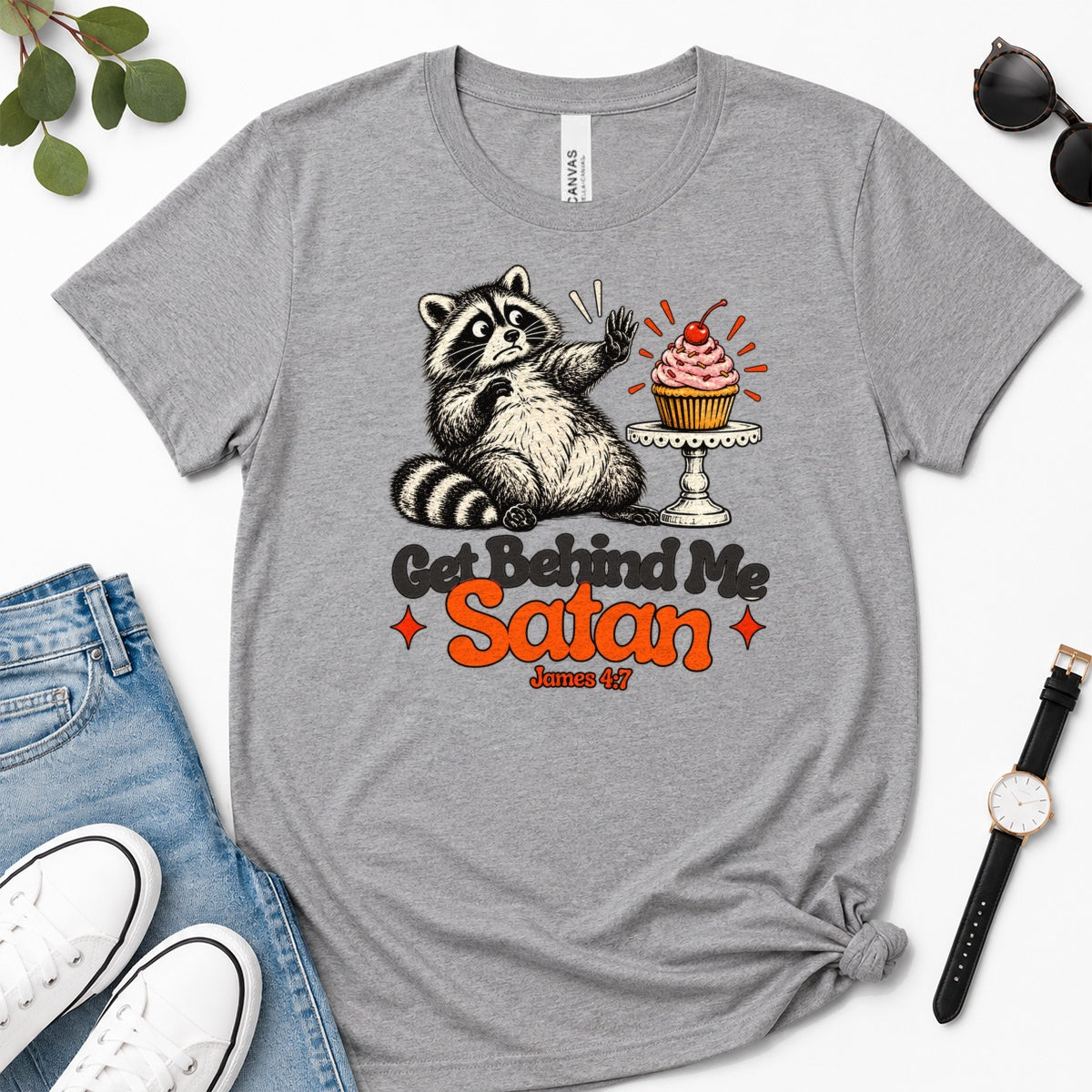 Get Behind Me Satan, Gift For Christian Dessert Lovers - 2D Unisex Premium T-shirt