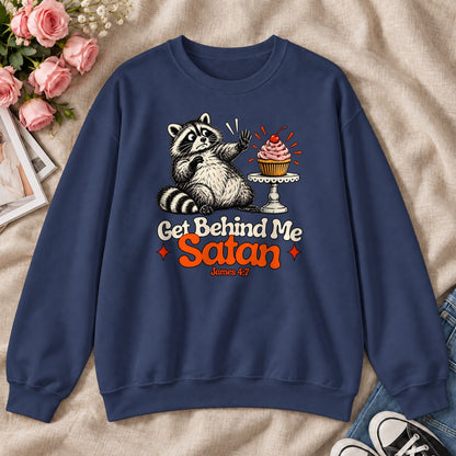 Get Behind Me Satan, Gift For Christian Dessert Lovers - 2D Unisex Sweatshirt