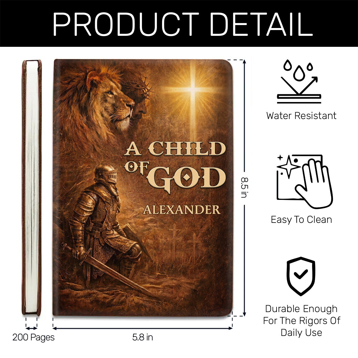 A Child Of God | Personalized Leather Cover Notebook