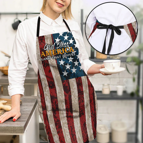 God Bless America- Apron With Neck Strap