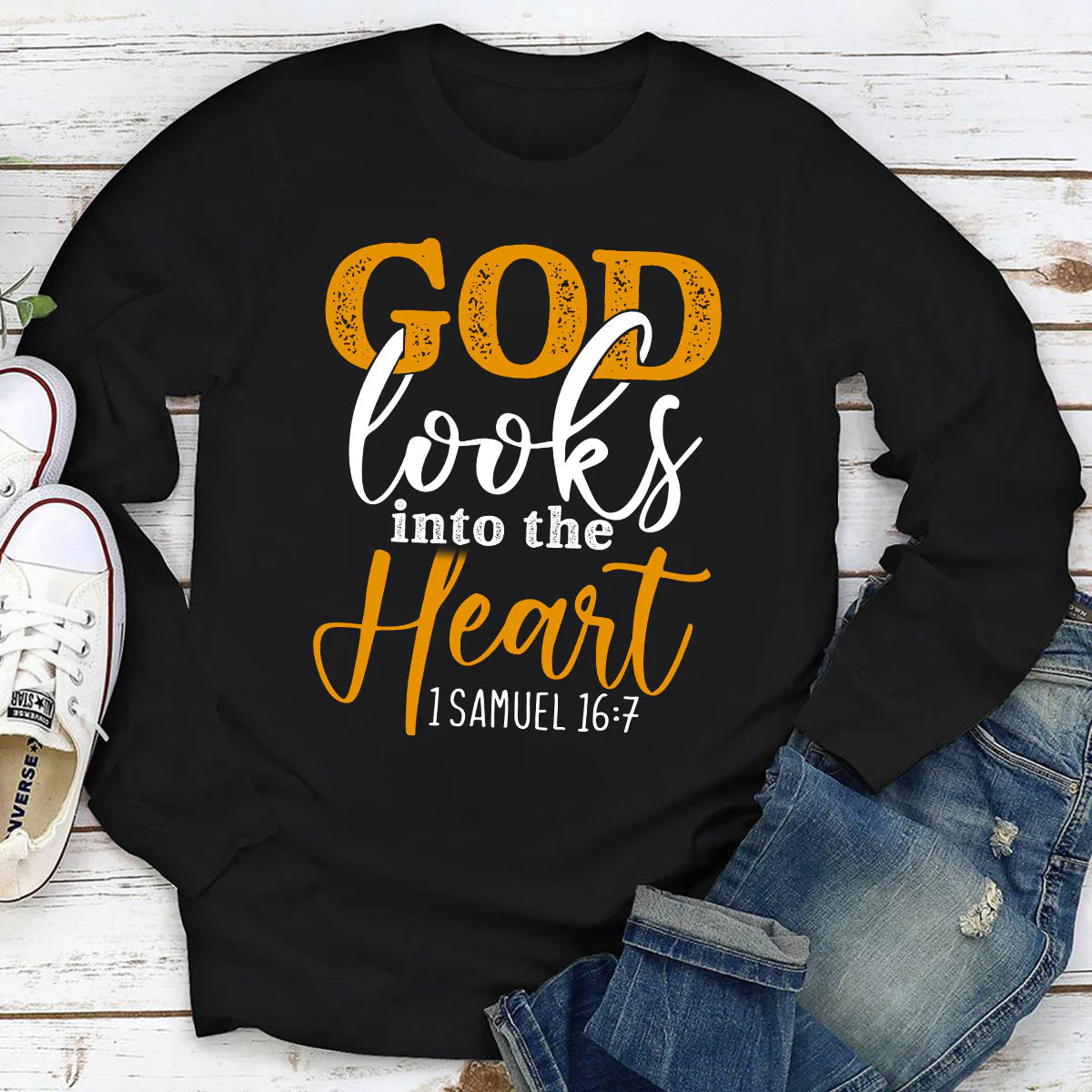 God Looks Into The Heart | 2D Unisex Long Sleeve